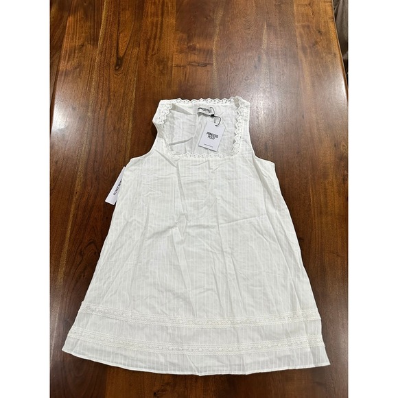 Princess Polly Dresses & Skirts - Princess Polly Alanah White Cotton Lace Square Neck Mini Dress Size 4 NWT